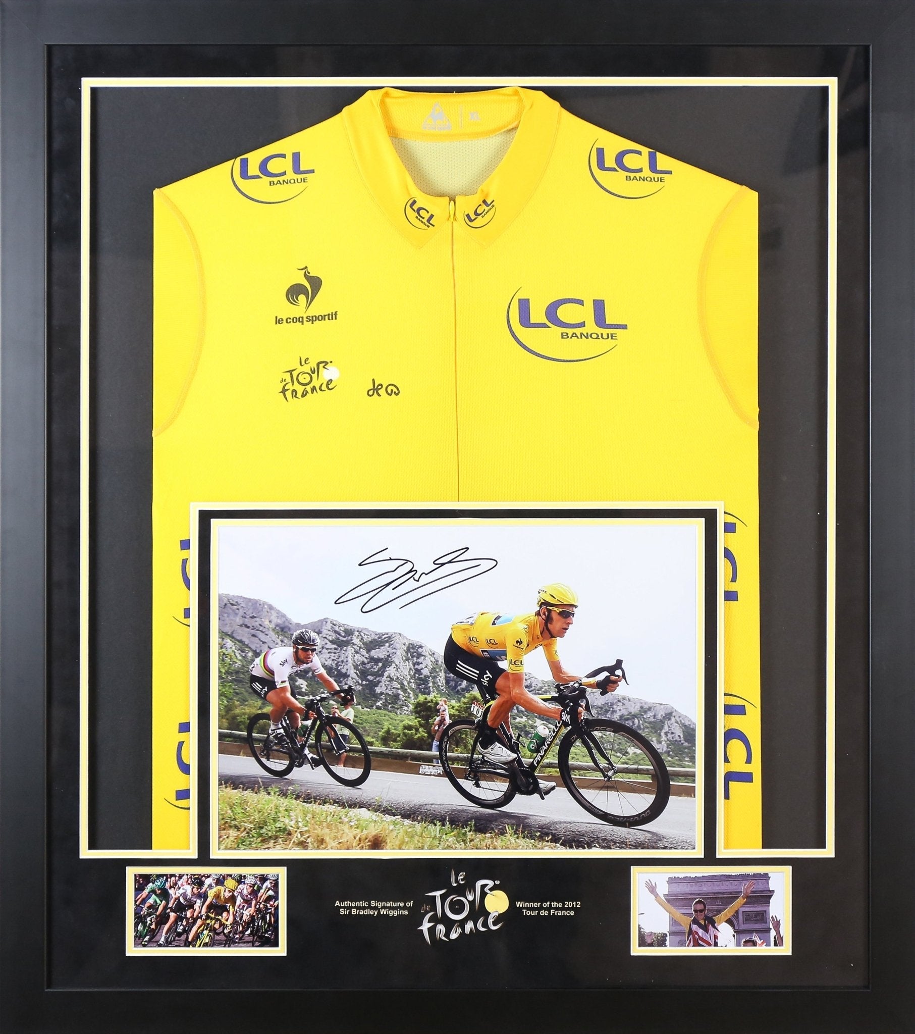 Bradley Wiggins Signed Shirt Framed Display - Memorabilia Framers Shop